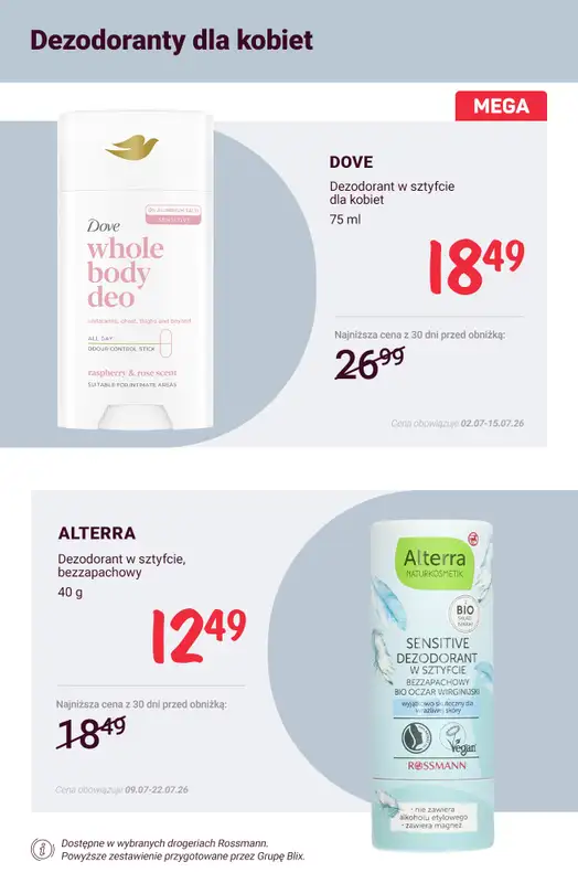 Rossmann - gazetka promocyjna Dezodoranty i antyperspiranty - promocje! od soboty 11.07  - strona 2