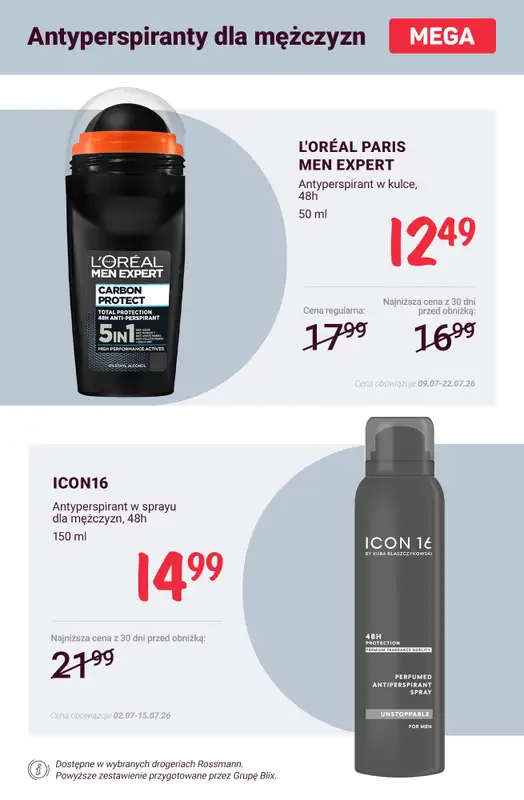 Rossmann - gazetka promocyjna Dezodoranty i antyperspiranty - promocje! od soboty 11.07  - strona 12