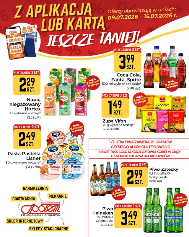 Społem Częstochowa - gazetka promocyjna Plakaty promocyjne od piątku 10.07 do środy 15.07 - strona 2