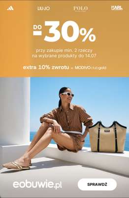 eobuwie.pl - gazetka promocyjna Do -30% przy zakupie min. 2 rzeczy od piątku 10.07 do wtorku 14.07