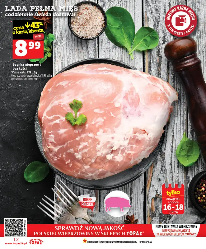 TOPAZ - gazetka promocyjna Gazetka od czwartku 16.07 do środy 22.07 - strona 12