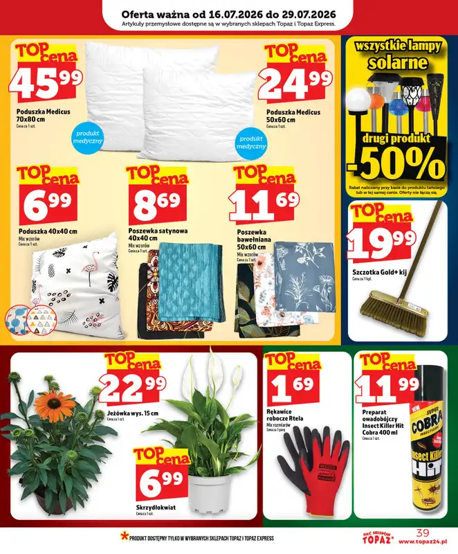TOPAZ - gazetka promocyjna Gazetka od czwartku 16.07 do środy 22.07 - strona 39