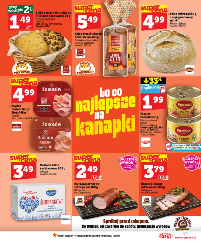 TOPAZ - gazetka promocyjna Gazetka od czwartku 16.07 do środy 22.07 - strona 11