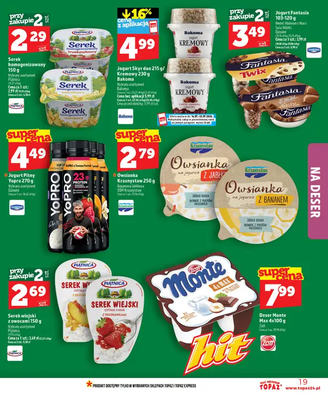 TOPAZ - gazetka promocyjna Gazetka od czwartku 16.07 do środy 22.07 - strona 19