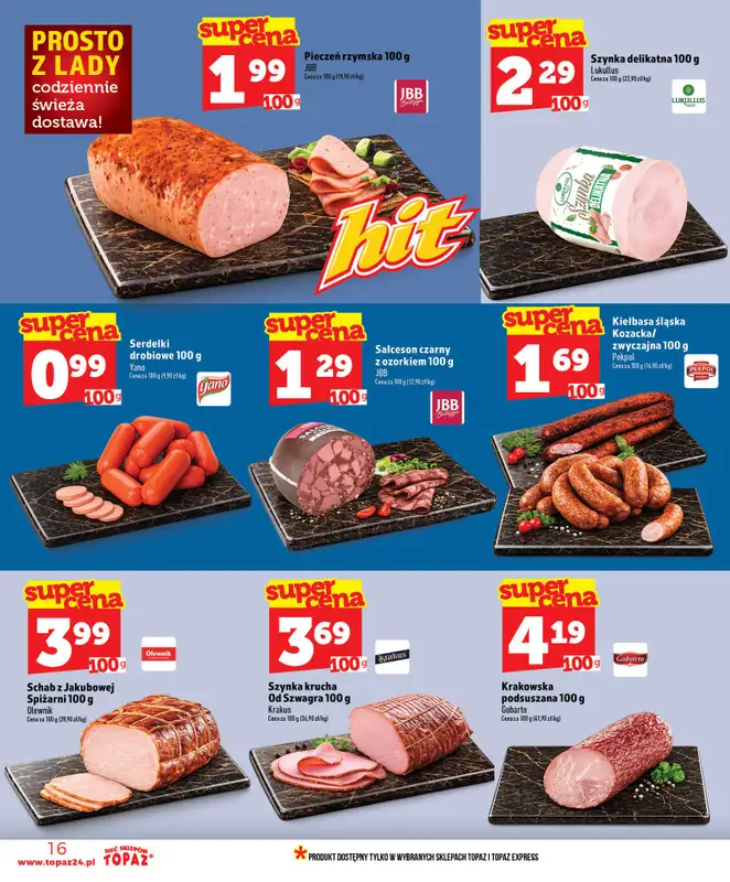 TOPAZ - gazetka promocyjna Gazetka od czwartku 16.07 do środy 22.07 - strona 16
