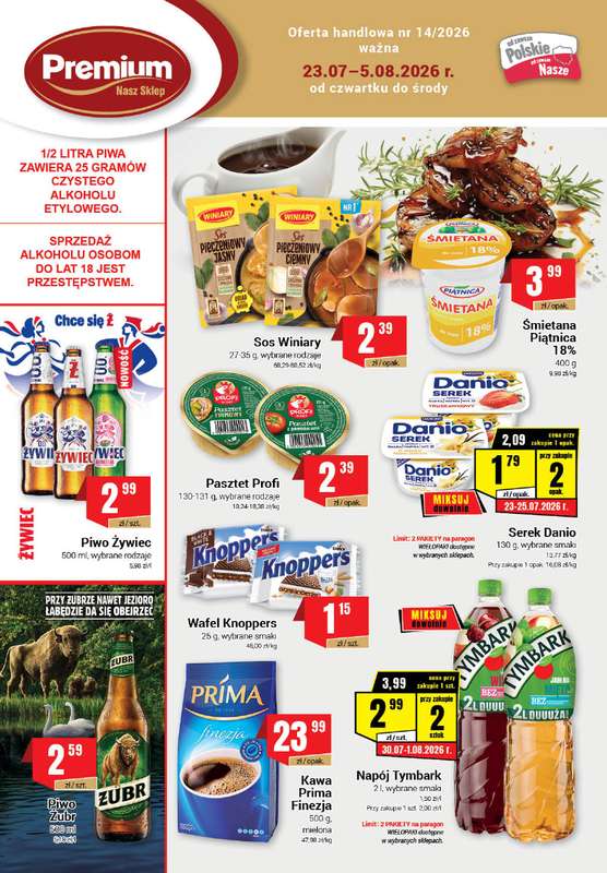 Premium Nasz Sklep - gazetka promocyjna Gazetka Premium Nasz Sklep od czwartku 23.07 do środy 05.08