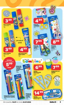 Netto - gazetka promocyjna Inspiracje tygodnia Powrót do szkoły  do środy 22.07 - strona 3