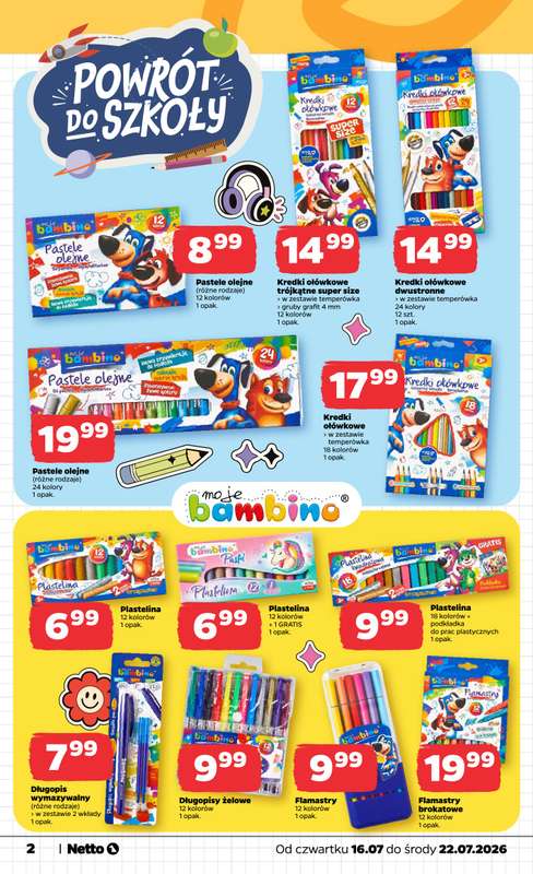 Netto - gazetka promocyjna Inspiracje tygodnia Powrót do szkoły  do środy 22.07 - strona 2