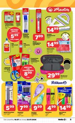 Netto - gazetka promocyjna Inspiracje tygodnia Powrót do szkoły  do środy 22.07 - strona 5