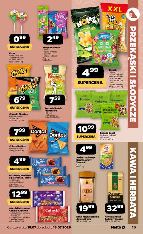 Netto - gazetka promocyjna Gazetka Spożywcza od czwartku 16.07 do soboty 18.07 - strona 15