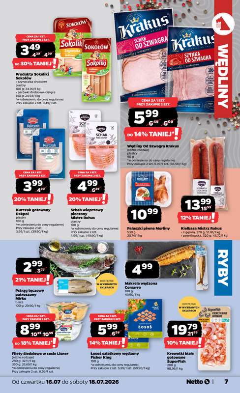 Netto - gazetka promocyjna Gazetka Spożywcza od czwartku 16.07 do soboty 18.07 - strona 7