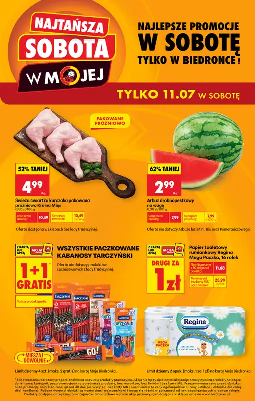 Biedronka - gazetka promocyjna Najtańsza sobota  