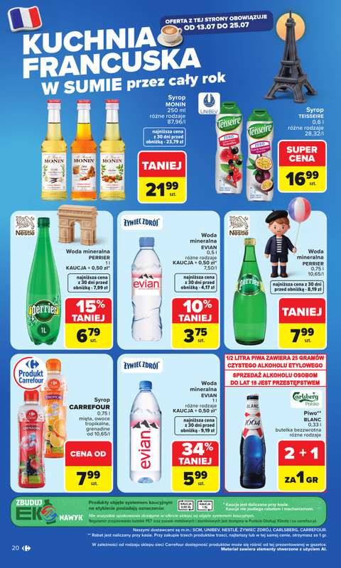 Carrefour - gazetka promocyjna Gazetka Carrefour od poniedziałku od poniedziałku 13.07 do soboty 18.07 - strona 22