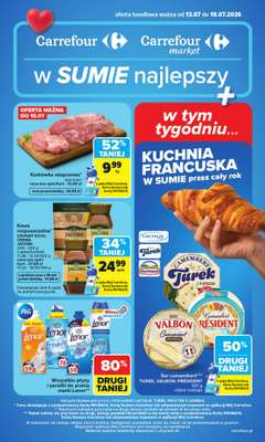 Carrefour - gazetka promocyjna Gazetka Carrefour od poniedziałku od poniedziałku 13.07 do soboty 18.07