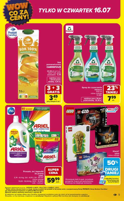 Carrefour - gazetka promocyjna Gazetka Wow co za ceny od poniedziałku 13.07 do soboty 18.07 - strona 9