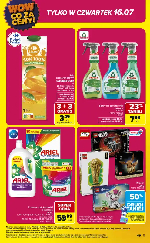 Carrefour - gazetka promocyjna Gazetka Wow co za ceny od poniedziałku 13.07 do soboty 18.07 - strona 9