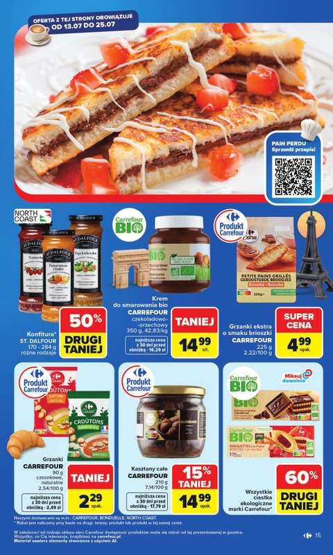 Carrefour - gazetka promocyjna Gazetka Kuchnia Francuska od poniedziałku 13.07 do soboty 25.07 - strona 15