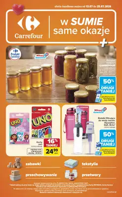 Carrefour - gazetka promocyjna Gazetka w sumie same okazje od poniedziałku 13.07 do soboty 25.07