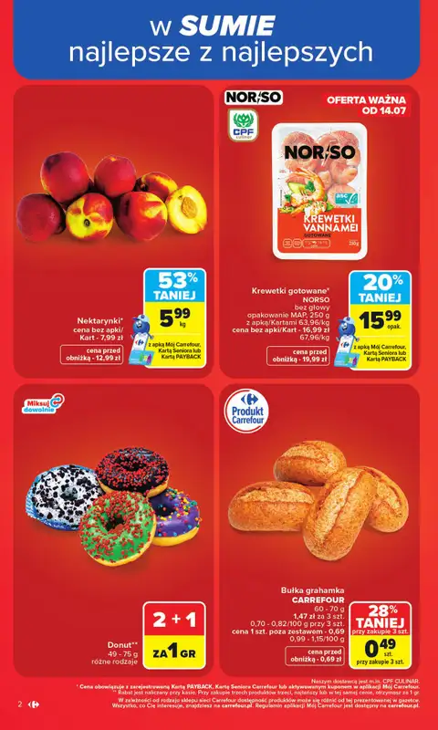 Carrefour Market - gazetka promocyjna Gazetka Carrefour Market od poniedziałku od poniedziałku 13.07 do soboty 18.07 - strona 4