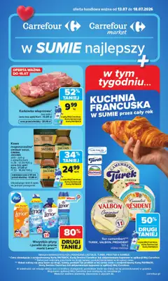 Carrefour Market - gazetka promocyjna Gazetka Carrefour Market od poniedziałku od poniedziałku 13.07 do soboty 18.07