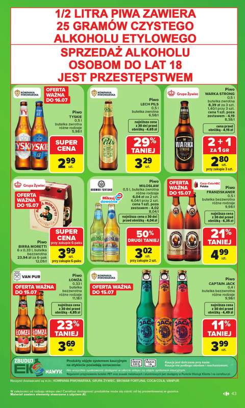 Carrefour Market - gazetka promocyjna Gazetka Carrefour Market od poniedziałku od poniedziałku 13.07 do soboty 18.07 - strona 45