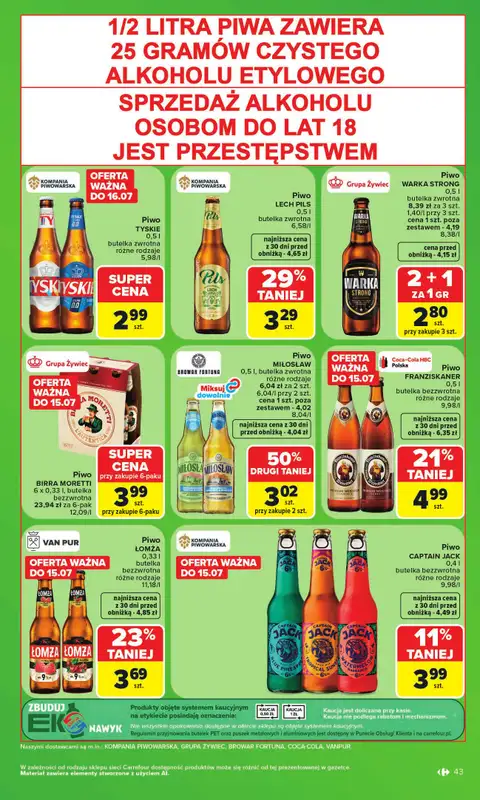 Carrefour Market - gazetka promocyjna Gazetka Carrefour Market od poniedziałku od poniedziałku 13.07 do soboty 18.07 - strona 45