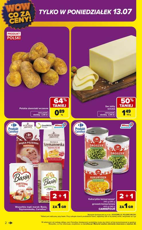 Carrefour Market - gazetka promocyjna Gazetka Wow co za ceny od poniedziałku 13.07 do soboty 18.07 - strona 2