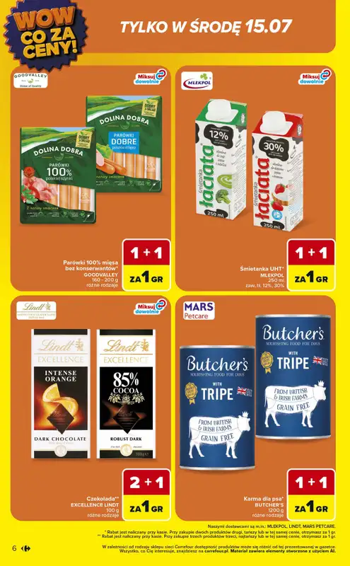 Carrefour Market - gazetka promocyjna Gazetka Wow co za ceny od poniedziałku 13.07 do soboty 18.07 - strona 6
