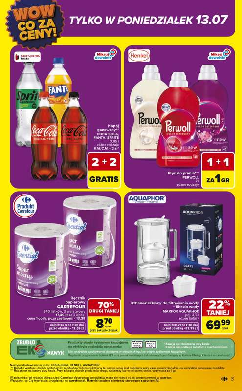 Carrefour Market - gazetka promocyjna Gazetka Wow co za ceny od poniedziałku 13.07 do soboty 18.07 - strona 3