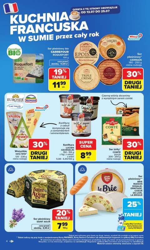 Carrefour Market - gazetka promocyjna Gazetka Kuchnia Francuska od poniedziałku 13.07 do soboty 25.07 - strona 4