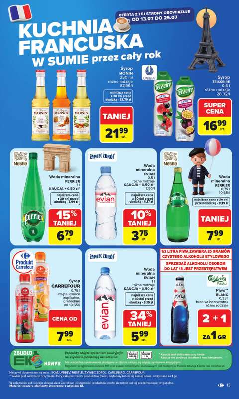 Carrefour Market - gazetka promocyjna Gazetka Kuchnia Francuska od poniedziałku 13.07 do soboty 25.07 - strona 13