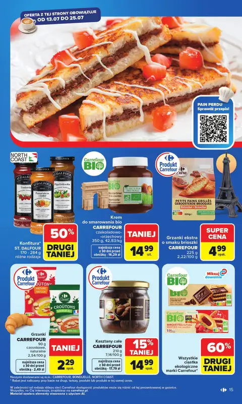 Carrefour Market - gazetka promocyjna Gazetka Kuchnia Francuska od poniedziałku 13.07 do soboty 25.07 - strona 15