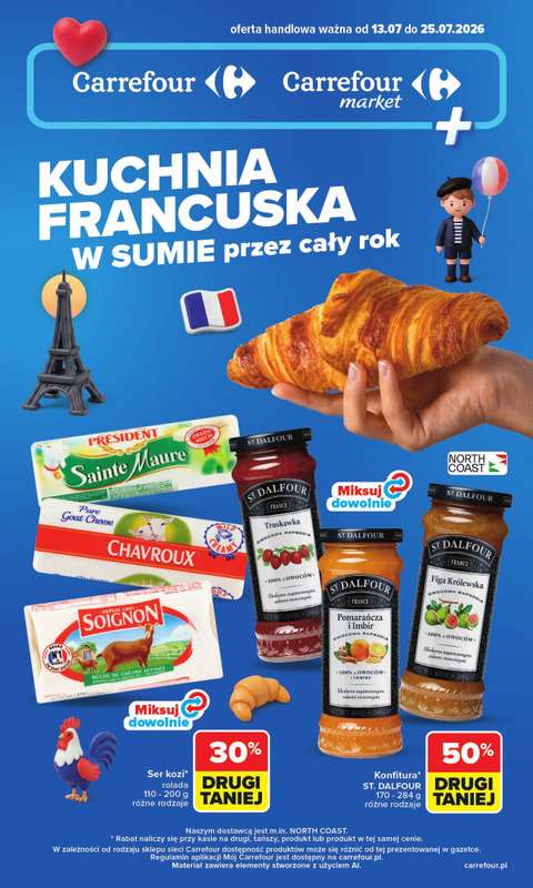 Carrefour Market - gazetka promocyjna Gazetka Kuchnia Francuska od poniedziałku 13.07 do soboty 25.07