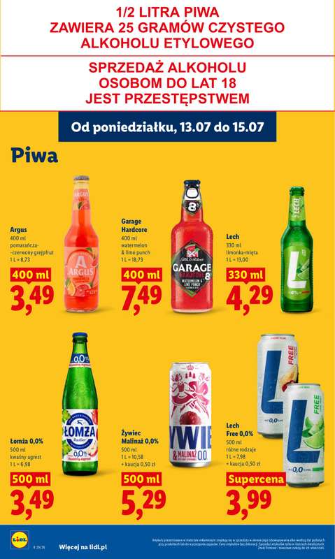 Lidl - gazetka promocyjna Oferta od poniedziałku od poniedziałku 13.07 do środy 15.07 - strona 82