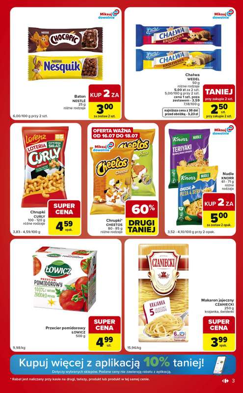 Carrefour Market - gazetka promocyjna Gazetka Ekspresowe zakupy od wtorku 14.07 do poniedziałku 20.07 - strona 3