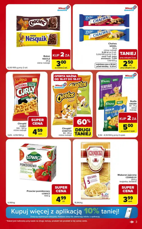 Carrefour Market - gazetka promocyjna Gazetka Ekspresowe zakupy od wtorku 14.07 do poniedziałku 20.07 - strona 3