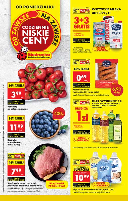 Biedronka - gazetka promocyjna Od poniedziałku od poniedziałku 13.07 do soboty 18.07
