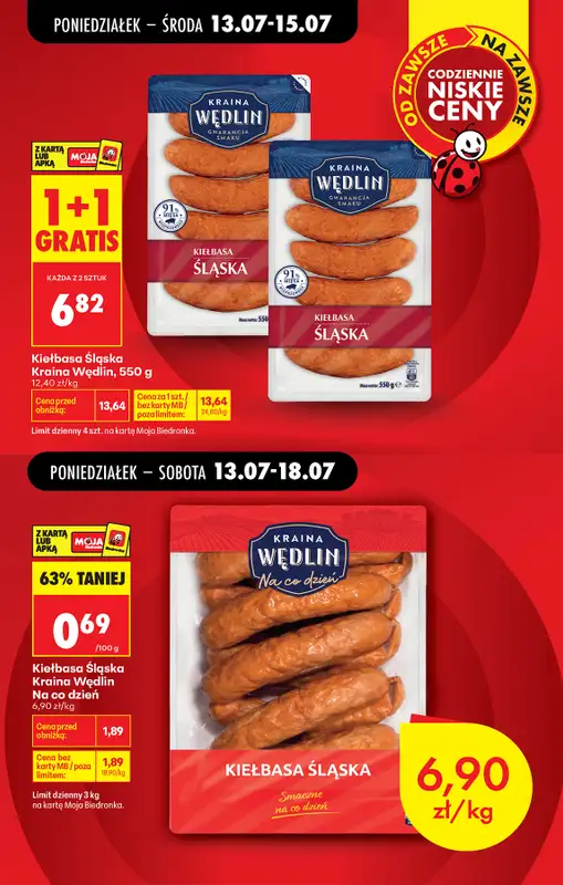 Biedronka - gazetka promocyjna Od poniedziałku, Z ladą tradycyjną od poniedziałku 13.07 do soboty 18.07 - strona 7