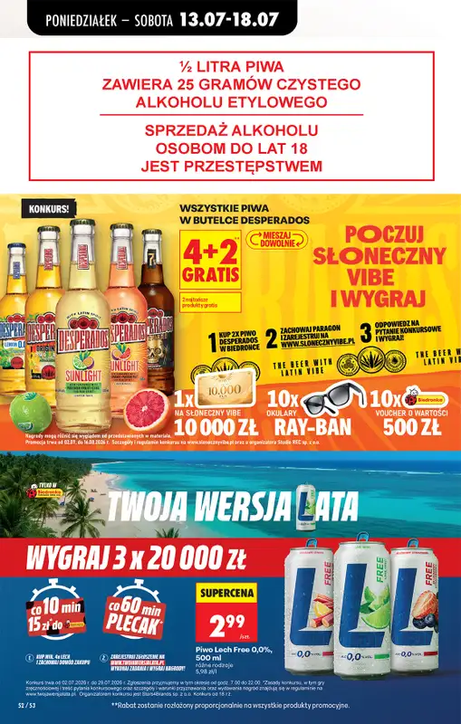 Biedronka - gazetka promocyjna Od poniedziałku, Z ladą tradycyjną od poniedziałku 13.07 do soboty 18.07 - strona 70