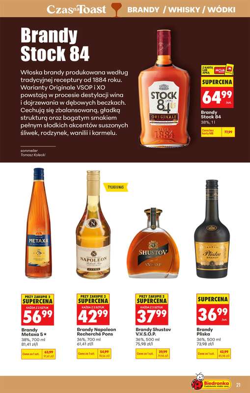 Biedronka - gazetka promocyjna Czas na Toast! od poniedziałku 13.07 do soboty 25.07 - strona 21