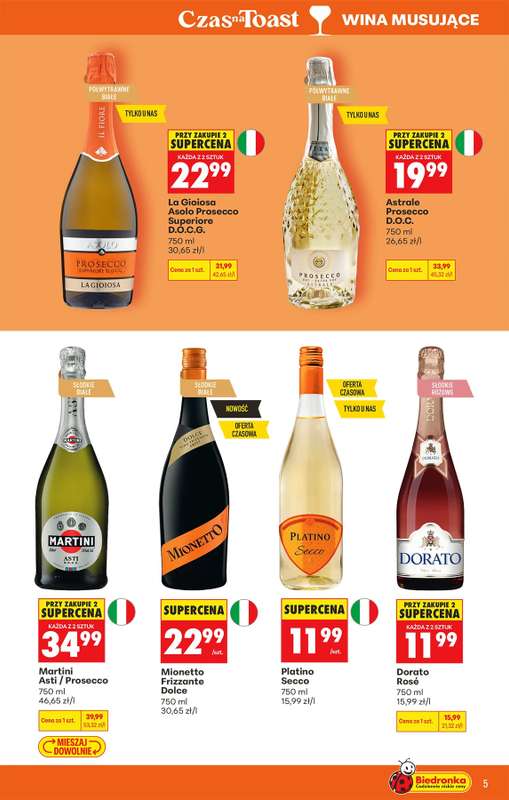 Biedronka - gazetka promocyjna Czas na Toast! od poniedziałku 13.07 do soboty 25.07 - strona 5