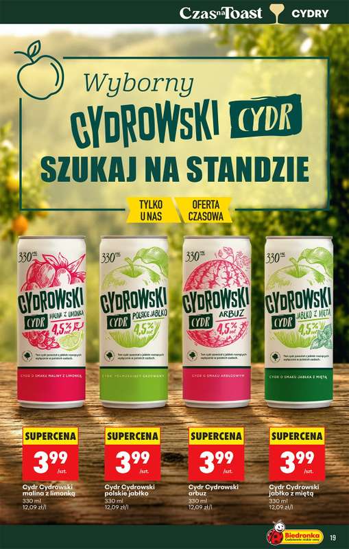 Biedronka - gazetka promocyjna Czas na Toast! od poniedziałku 13.07 do soboty 25.07 - strona 19
