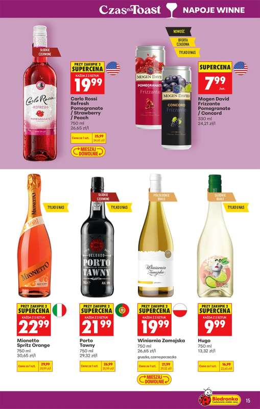 Biedronka - gazetka promocyjna Czas na Toast! od poniedziałku 13.07 do soboty 25.07 - strona 15