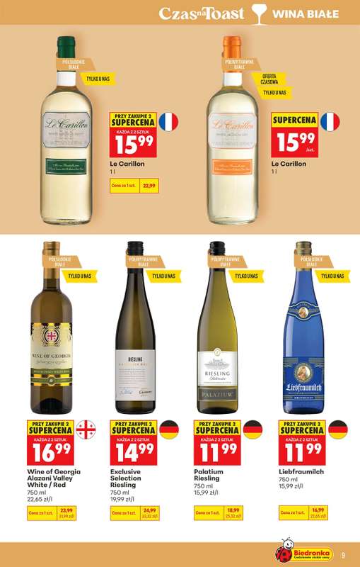Biedronka - gazetka promocyjna Czas na Toast! od poniedziałku 13.07 do soboty 25.07 - strona 9