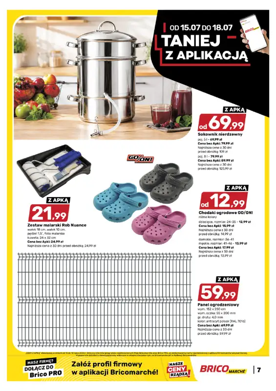 Bricomarche - gazetka promocyjna Gazetka od środy 15.07 do soboty 25.07 - strona 8