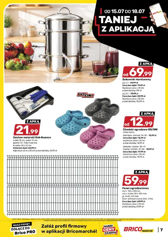 Bricomarche - gazetka promocyjna Taniej z Aplikacją! od środy 15.07 do soboty 18.07 - strona 2