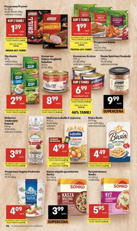 Delikatesy Centrum - gazetka promocyjna Gazetka  do środy 22.07 - strona 26