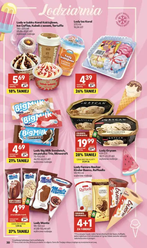 Delikatesy Centrum - gazetka promocyjna Gazetka  do środy 22.07 - strona 30