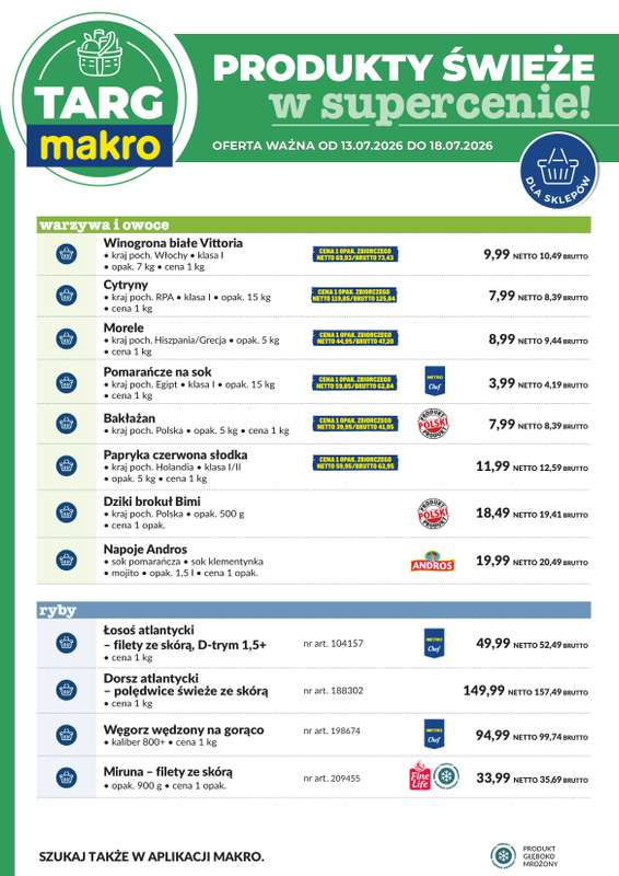 Makro - gazetka promocyjna Targ MAKRO - oferta świeża w super cenach! od poniedziałku 13.07 do soboty 18.07 - strona 6
