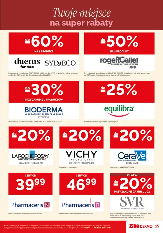 Ziko Dermo - gazetka promocyjna Gazetka od czwartku 16.07 do środy 29.07 - strona 15